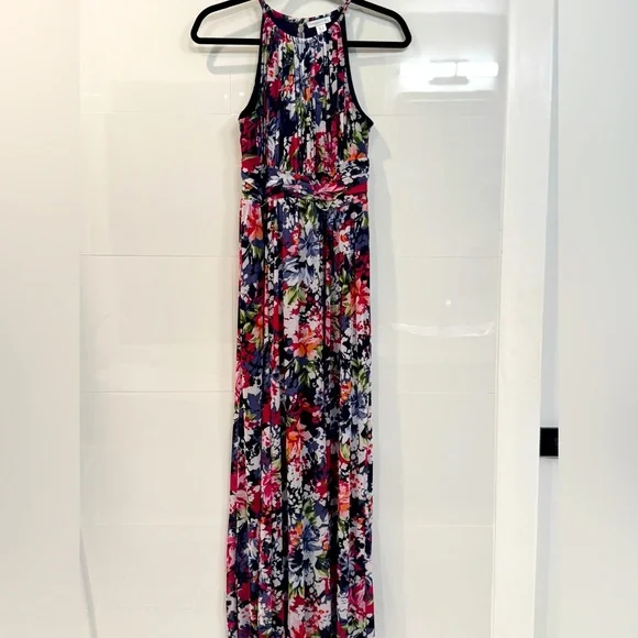 chinese dress ladies Women's London Times Ruffled Chiffon Maxi Dress, Size: 10, Ivory Red main image 1